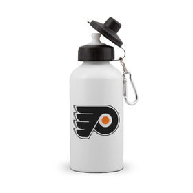 Бутылка спортивная с принтом Philadelphia Flyers , металл | емкость — 500 мл, в комплекте две пластиковые крышки и карабин для крепления | hockey | nhl | национальная лига | нхл | филадельфия флаерс | хокей | хоккей