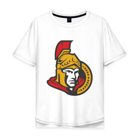 Мужская футболка хлопок Oversize с принтом Ottawa Senators , 100% хлопок | свободный крой, круглый ворот, “спинка” длиннее передней части | Тематика изображения на принте: ottawa senators | канадский хоккей | нхл | оттава сенаторс | хокей | хоккей | хоккейная лига