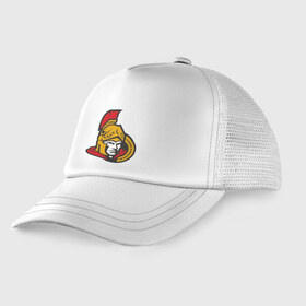 Детская кепка тракер с принтом Ottawa Senators , Козырек - 100% хлопок. Кепка - 100% полиэстер, Задняя часть - сетка | универсальный размер, пластиковая застёжка | ottawa senators | канадский хоккей | нхл | оттава сенаторс | хокей | хоккей | хоккейная лига