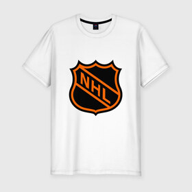 Мужская футболка премиум с принтом NHL , 92% хлопок, 8% лайкра | приталенный силуэт, круглый вырез ворота, длина до линии бедра, короткий рукав | национальная хоккейная лига | нхл