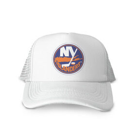 Кепка тракер с сеткой с принтом New York Islanders , трикотажное полотно; задняя часть — сетка | длинный козырек, универсальный размер, пластиковая застежка | new york islanders | nhl | нхл | нью йорк айлендс | нью йорк хоккей | хоккей | хоккейная лига
