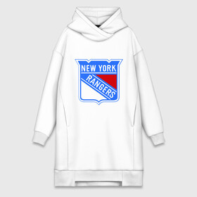 Платье-худи хлопок с принтом New York Rangers ,  |  | new york rangers | nhl | национальная хоккейная лига | нью йорк рейнджерс | хоккей | хоккейная лига