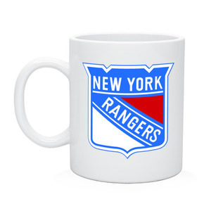 Кружка с принтом New York Rangers , керамика | объем — 330 мл, диаметр — 80 мм. Принт наносится на бока кружки, можно сделать два разных изображения | Тематика изображения на принте: new york rangers | nhl | национальная хоккейная лига | нью йорк рейнджерс | хоккей | хоккейная лига