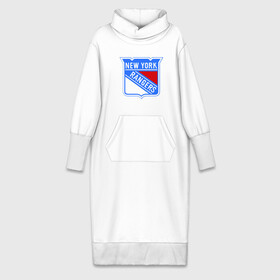 Платье удлиненное хлопок с принтом New York Rangers ,  |  | Тематика изображения на принте: new york rangers | nhl | национальная хоккейная лига | нью йорк рейнджерс | хоккей | хоккейная лига