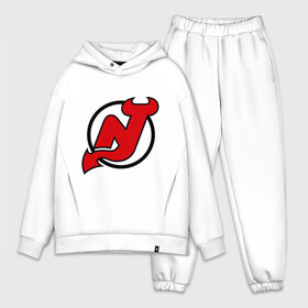 Мужской костюм хлопок OVERSIZE с принтом New Jersey Devils ,  |  | национальная хоккейная лига | нхл | нью джерси девилс