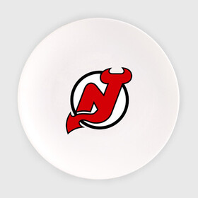 Тарелка с принтом New Jersey Devils , фарфор | диаметр - 210 мм
диаметр для нанесения принта - 120 мм | Тематика изображения на принте: национальная хоккейная лига | нхл | нью джерси девилс