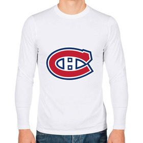 Мужской лонгслив хлопок с принтом Montreal Canadiens , 100% хлопок |  | montreal canadiens | канадская хоккейная лига | монтреал | нхл | хокей | хоккей