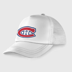 Детская кепка тракер с принтом Montreal Canadiens , Козырек - 100% хлопок. Кепка - 100% полиэстер, Задняя часть - сетка | универсальный размер, пластиковая застёжка | Тематика изображения на принте: montreal canadiens | канадская хоккейная лига | монтреал | нхл | хокей | хоккей