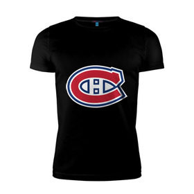 Мужская футболка премиум с принтом Montreal Canadiens , 92% хлопок, 8% лайкра | приталенный силуэт, круглый вырез ворота, длина до линии бедра, короткий рукав | montreal canadiens | канадская хоккейная лига | монтреал | нхл | хокей | хоккей