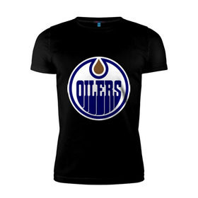Мужская футболка премиум с принтом Edmonton Oilers , 92% хлопок, 8% лайкра | приталенный силуэт, круглый вырез ворота, длина до линии бедра, короткий рукав | edmonton oilers | nhl | нхл | хокей | хоккей | эдмонтон ойлерс