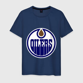 Мужская футболка хлопок с принтом Edmonton Oilers , 100% хлопок | прямой крой, круглый вырез горловины, длина до линии бедер, слегка спущенное плечо. | edmonton oilers | nhl | нхл | хокей | хоккей | эдмонтон ойлерс