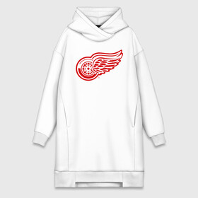 Платье-худи хлопок с принтом Detroit Red Wings ,  |  | hockey | nhl | лига | нхл | хокей | хоккей | хоккейная лига
