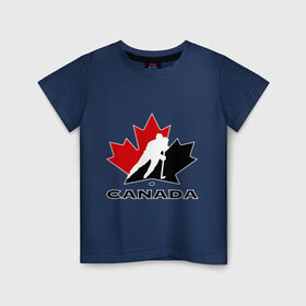 Детская футболка хлопок с принтом Canada , 100% хлопок | круглый вырез горловины, полуприлегающий силуэт, длина до линии бедер | Тематика изображения на принте: canada | hockey | nhl | канада | лига | нхл | хокей | хокейнаялига | хоккей | хоккейная лига