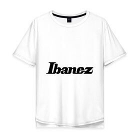 Мужская футболка хлопок Oversize с принтом Ibanez , 100% хлопок | свободный крой, круглый ворот, “спинка” длиннее передней части | гитара
