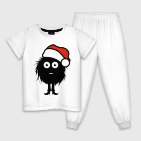 Детская пижама хлопок с принтом Рождественнский лохмач , 100% хлопок |  брюки и футболка прямого кроя, без карманов, на брюках мягкая резинка на поясе и по низу штанин
 | 2012 | new year | нг | новый 2012 | новый год | рождественский | рождество