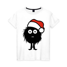 Женская футболка хлопок с принтом Рождественнский лохмач , 100% хлопок | прямой крой, круглый вырез горловины, длина до линии бедер, слегка спущенное плечо | 2012 | new year | нг | новый 2012 | новый год | рождественский | рождество