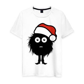 Мужская футболка хлопок с принтом Рождественнский лохмач , 100% хлопок | прямой крой, круглый вырез горловины, длина до линии бедер, слегка спущенное плечо. | Тематика изображения на принте: 2012 | new year | нг | новый 2012 | новый год | рождественский | рождество