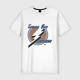 Мужская футболка премиум с принтом Tampa Bay , 92% хлопок, 8% лайкра | приталенный силуэт, круглый вырез ворота, длина до линии бедра, короткий рукав | hockey | nhl | tampa bay | национальная лига | нхл | тампа бэй | хокей | хоккей