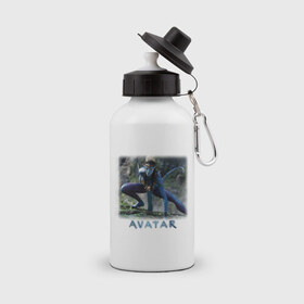 Бутылка спортивная с принтом Аватар (5) , металл | емкость — 500 мл, в комплекте две пластиковые крышки и карабин для крепления | Тематика изображения на принте: avatar | аватар