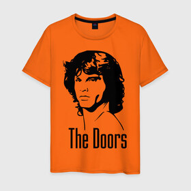 Мужская футболка хлопок с принтом The Doors , 100% хлопок | прямой крой, круглый вырез горловины, длина до линии бедер, слегка спущенное плечо. | 