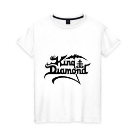 Женская футболка хлопок с принтом King Diamond , 100% хлопок | прямой крой, круглый вырез горловины, длина до линии бедер, слегка спущенное плечо | heavy metal | metal | rock | trash metal | метал | панки | рок | трэш метал | хеви метал