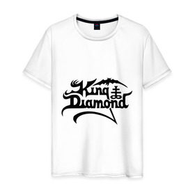 Мужская футболка хлопок с принтом King Diamond , 100% хлопок | прямой крой, круглый вырез горловины, длина до линии бедер, слегка спущенное плечо. | heavy metal | metal | rock | trash metal | метал | панки | рок | трэш метал | хеви метал