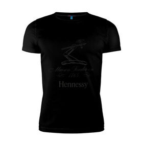 Мужская футболка премиум с принтом Hennessy , 92% хлопок, 8% лайкра | приталенный силуэт, круглый вырез ворота, длина до линии бедра, короткий рукав | Тематика изображения на принте: cognac | hennessy | бар | бармен | коньяк | хеннесси