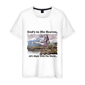 Мужская футболка хлопок с принтом Evangelion , 100% хлопок | прямой крой, круглый вырез горловины, длина до линии бедер, слегка спущенное плечо. | anime | evangelion | аниме | анимэ | евангелион