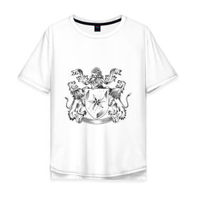 Мужская футболка хлопок Oversize с принтом Sketchy Heraldry Sample , 100% хлопок | свободный крой, круглый ворот, “спинка” длиннее передней части | геральдика. герб | эмблема