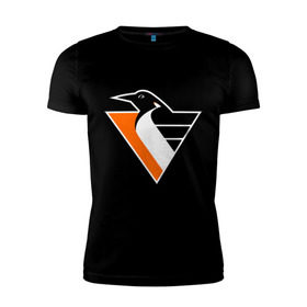 Мужская футболка премиум с принтом Pittsburgh Penguins , 92% хлопок, 8% лайкра | приталенный силуэт, круглый вырез ворота, длина до линии бедра, короткий рукав | nhl | pittsburgh penguins | нхл | фк 	pittsburgh penguins | хоккейный клуб pittsburgh penguins
