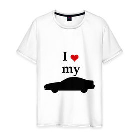 Мужская футболка хлопок с принтом I love my Prelude (3) , 100% хлопок | прямой крой, круглый вырез горловины, длина до линии бедер, слегка спущенное плечо. | 