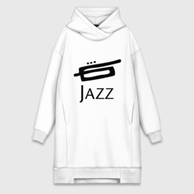 Платье-худи хлопок с принтом Jazz (3) ,  |  | джаз | живая музыка | импровизация | инструмент | труба