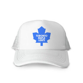 Кепка тракер с сеткой с принтом Toronto Maple Leafs , трикотажное полотно; задняя часть — сетка | длинный козырек, универсальный размер, пластиковая застежка | toronto maple leafs | канада | канадская лига | канадцы | лига | торонто мепл ливс | хокей | хоккей
