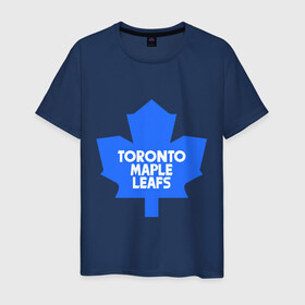 Мужская футболка хлопок с принтом Toronto Maple Leafs , 100% хлопок | прямой крой, круглый вырез горловины, длина до линии бедер, слегка спущенное плечо. | toronto maple leafs | канада | канадская лига | канадцы | лига | торонто мепл ливс | хокей | хоккей
