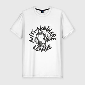 Мужская футболка премиум с принтом Anti Nowhere League , 92% хлопок, 8% лайкра | приталенный силуэт, круглый вырез ворота, длина до линии бедра, короткий рукав | metall | punk | rock | метал | металл | панк | панк рок | рок
