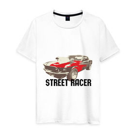 Мужская футболка хлопок с принтом Street racer , 100% хлопок | прямой крой, круглый вырез горловины, длина до линии бедер, слегка спущенное плечо. | street racer | авто | автогонки | автомобиль | гонки | машины | стрит рейсинг | стритрейсер | стритрейсинг | тачки