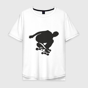 Мужская футболка хлопок Oversize с принтом Skater (2) , 100% хлопок | свободный крой, круглый ворот, “спинка” длиннее передней части | 