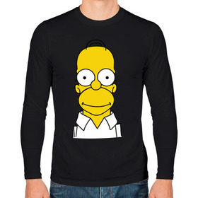 Мужской лонгслив хлопок с принтом Simpsons (11) , 100% хлопок |  | гомер