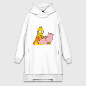 Платье-худи хлопок с принтом Гомер и свинья ,  |  | гомер