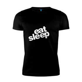 Мужская футболка премиум с принтом Eat sleep jdm , 92% хлопок, 8% лайкра | приталенный силуэт, круглый вырез ворота, длина до линии бедра, короткий рукав | domestic | eat sleep jdm | japanese | japanese domestic market | jdm style | market