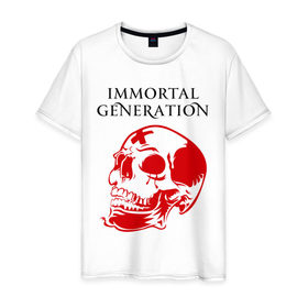 Мужская футболка хлопок с принтом Immortal Generation , 100% хлопок | прямой крой, круглый вырез горловины, длина до линии бедер, слегка спущенное плечо. | immortal generation