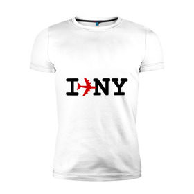 Мужская футболка премиум с принтом Люблю Нью-Йорк (2) , 92% хлопок, 8% лайкра | приталенный силуэт, круглый вырез ворота, длина до линии бедра, короткий рукав | 