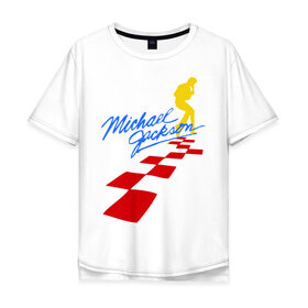 Мужская футболка хлопок Oversize с принтом Michael Jackson (11) , 100% хлопок | свободный крой, круглый ворот, “спинка” длиннее передней части | майкл джексон
