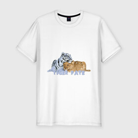 Мужская футболка премиум с принтом Tiger fate , 92% хлопок, 8% лайкра | приталенный силуэт, круглый вырез ворота, длина до линии бедра, короткий рукав | tiger | животные | судьба тигра | тигр | хищники