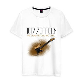 Мужская футболка хлопок с принтом Led Zeppelin (2) , 100% хлопок | прямой крой, круглый вырез горловины, длина до линии бедер, слегка спущенное плечо. | heavy metal | led zepelin | metal | rock | trash metal | квартет | лед | метал | рок | рок группа | рок группы | трэш метал | хеви метал | цеппелин