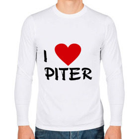 Мужской лонгслив хлопок с принтом Я люблю Питер! , 100% хлопок |  | piter | город | города | место жительства | петербург | питер | санкт | сенкт петербург | я люблю