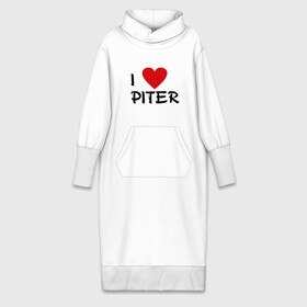 Платье удлиненное хлопок с принтом Я люблю Питер ,  |  | piter | город | города | место жительства | петербург | питер | санкт | сенкт петербург | я люблю