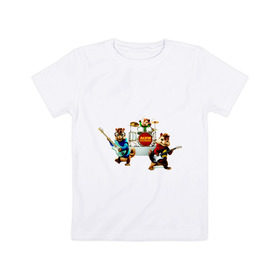 Детская футболка хлопок с принтом Элвин и бурундуки , 100% хлопок | круглый вырез горловины, полуприлегающий силуэт, длина до линии бедер | 