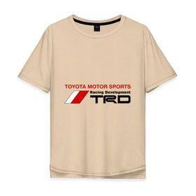 Мужская футболка хлопок Oversize с принтом TRD2 , 100% хлопок | свободный крой, круглый ворот, “спинка” длиннее передней части | domestic | eat sleep jdm | japanese | japanese domestic market | jdm style | market | авто2012