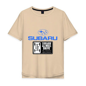 Мужская футболка хлопок Oversize с принтом Subaru (2) , 100% хлопок | свободный крой, круглый ворот, “спинка” длиннее передней части | auto | subaru | авто | автобренды | автогонки | автомобиль | субарик | субару | тачки
